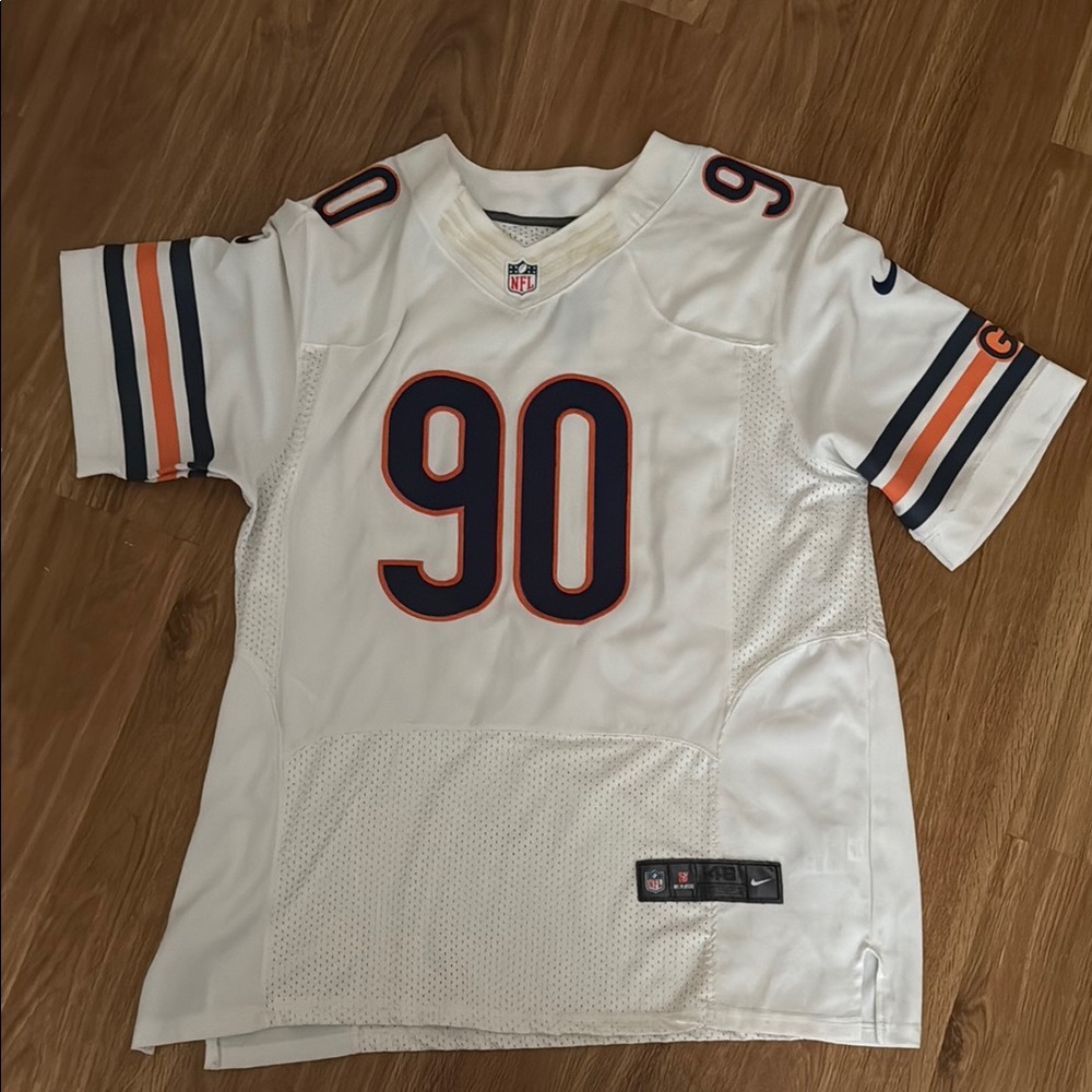 Nike White and Orange Sports Jersey